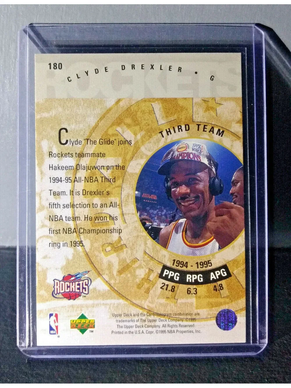 1995-96 Upper Deck Clyde Drexler #180 Basketball Card